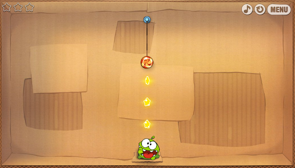 educational puzzle solving Cut The Rope game for children