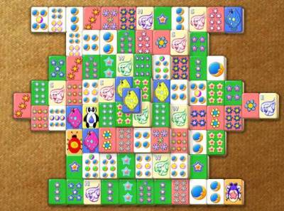 Mahjong Titans pastel tiles for children