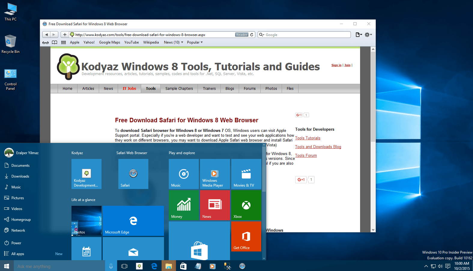 safari browser windows
