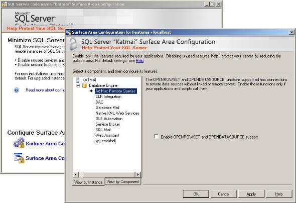 enable-openrowset-opendatasource-support