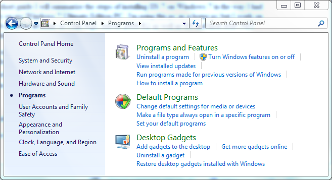 iis 7 installation on windows 7