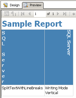 compare writing mode of string in reporting services