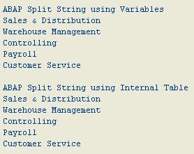 ABAP split string code