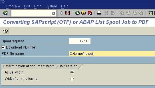 Generate Pdf From Spool Sap