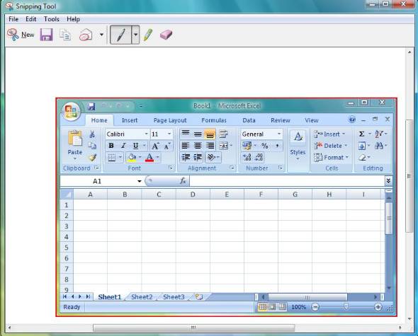 Snipping Tool - Vista Window Capture