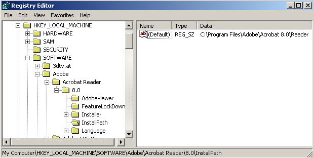 regedt32 registry editor read registry key value using xp_regread sql stored procedure