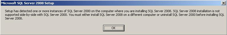 SQL Server 2008 Setup error