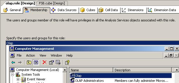 SSAS roles and users and groups for this roles