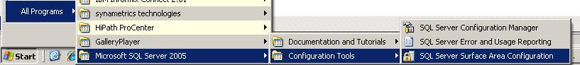 Microsoft SQL Server 2005 Surface Area Configuration