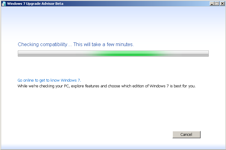 Windows Upgrade Advisor Vista