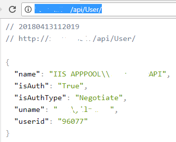 test web api using GET request method on Chrome web browser