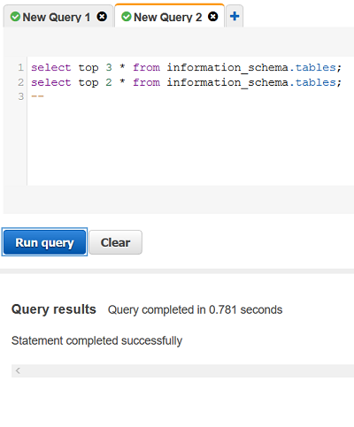 Query editor problems for Amazon Redshift