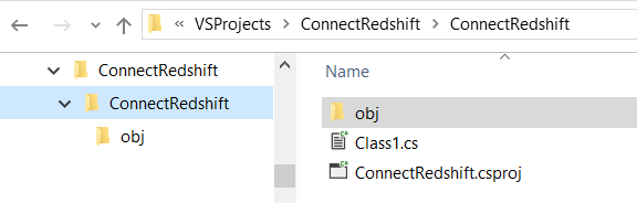 C# project folder structure for Lambda function creation