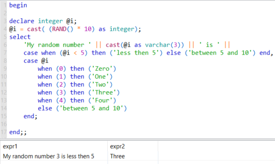 Data Virtuality SQL Case code with multiple WHEN clause