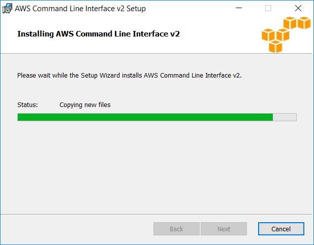 installing AWS CLI v2 on Windows 10