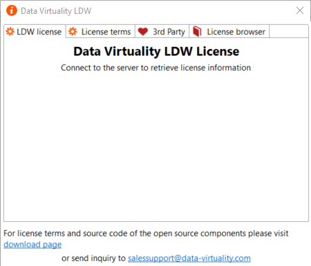 Data Virtuality LDW License details