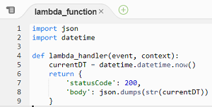 scheduled Lambda function code in Python
