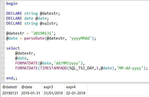 Data Virtuality SQL date functions for database developer