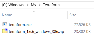 Terraform executable for Windows