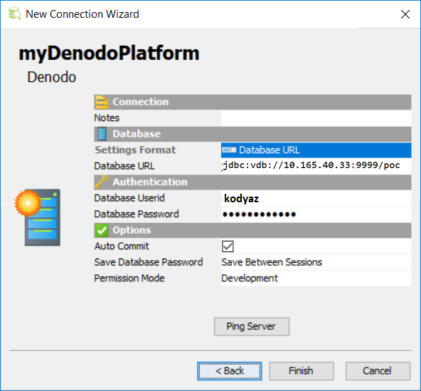 DbVisualizer to Denodo Data Virtualization platfom database connection