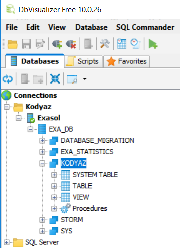 DbVisualizer Database Management Tool for Exasol Analytic Data Warehouse