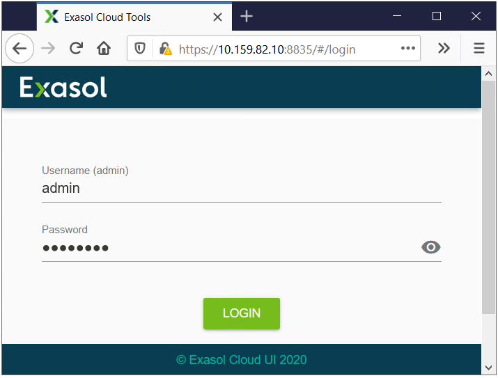 Exasol Cloud Tool Web UI for scaling and fail safety