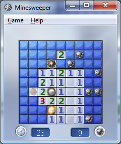 Windows 7 Minesweeper game animation