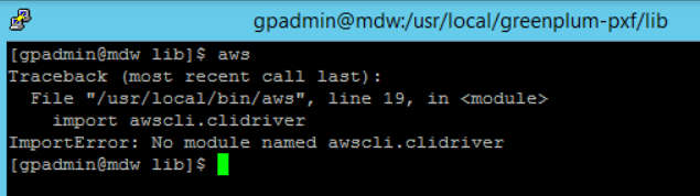 ImportError: No module named awscli.clidriver