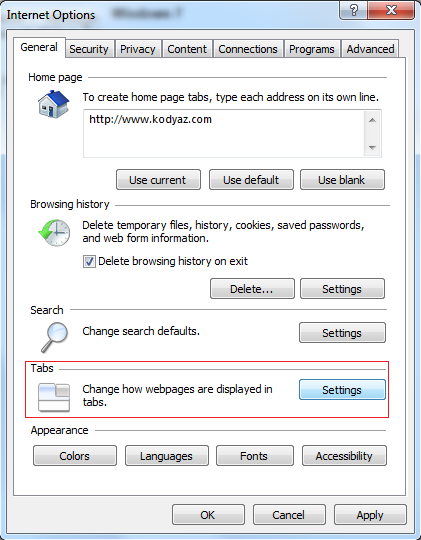internet-options-general-tab-settings-for-ie-quick-tabs
