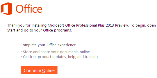 Microsoft Office 2013 Professional setup