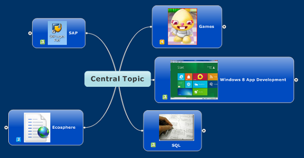 place central idea and related ideas in mind mapping