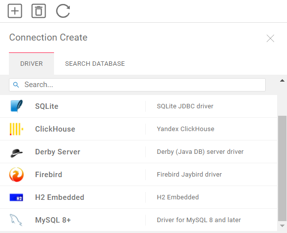 CloudBeaver supported database drivers