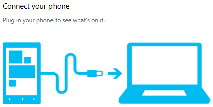 connect to your phone using Windows Phone app for desktop
