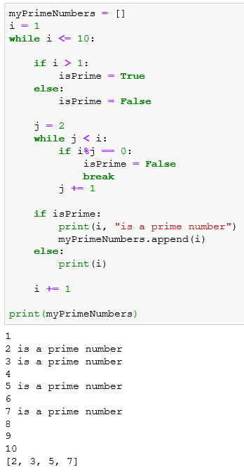 find prime numbers using Python code