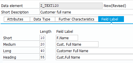 ABAP data element field labels for text translation