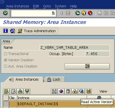 ABAP share memory area instances