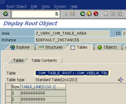 ABAP shared memory object storing data