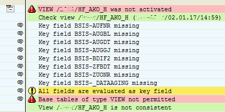 base tables of type View not permitted in SAP HANA database view