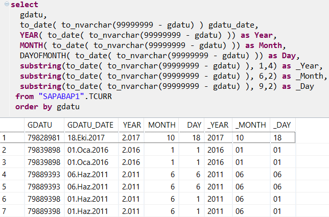 convert inverted date to ABAP date using HANA SQLScript