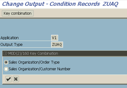 create condition records for new SAP output type