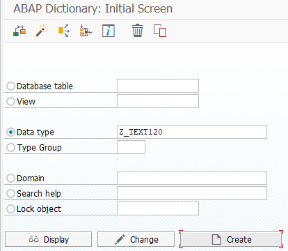 create ABAP data element using SAP SE11 transaction