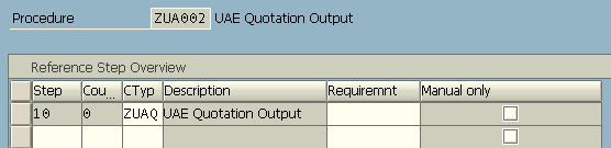 create new output procedure and requirements