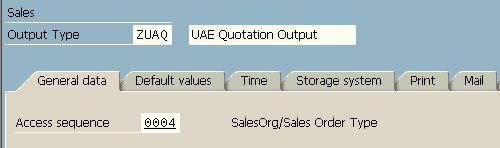create new SAP sales output type