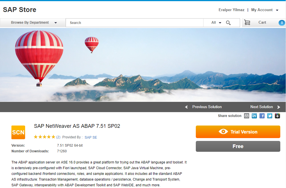 download SAP free Netweaver Application Server