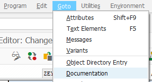 goto documentation for ABAP program for developers