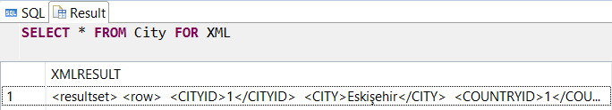 export table data as XML in SAP HANA database using SQL