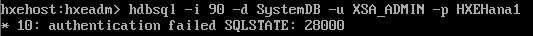 10 authentication failed SQLSTATE: 28000