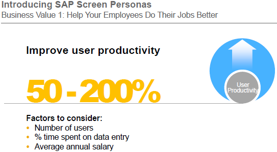 SAP Screen Personas improve user productivity