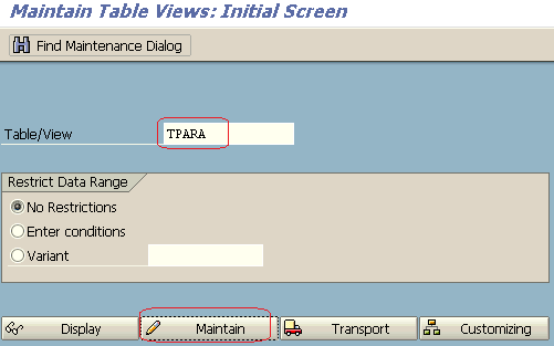 create SAP memory parameter