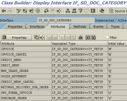 new SD document category constants from class interface on SAP S/4HANA